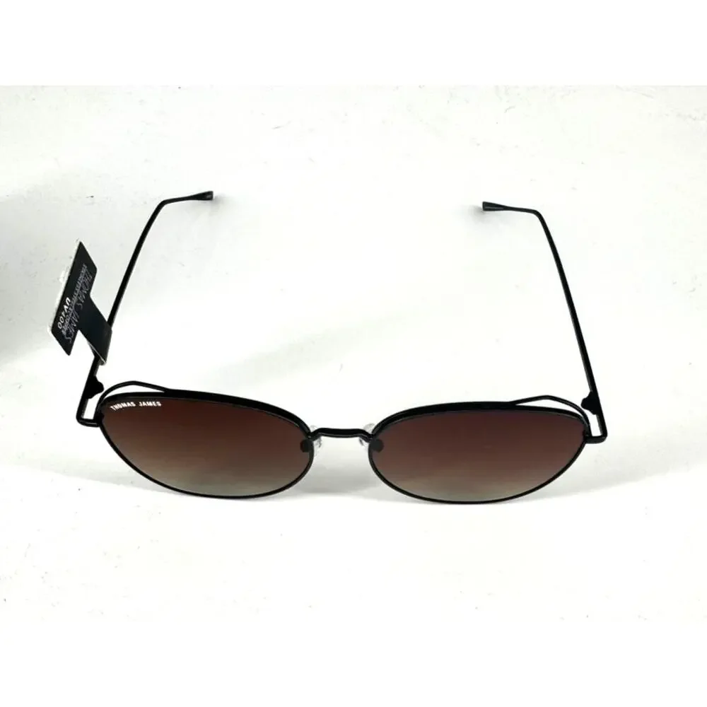 Thomas James LA Joy Sunglasses In Diella Brown lens with Black frame